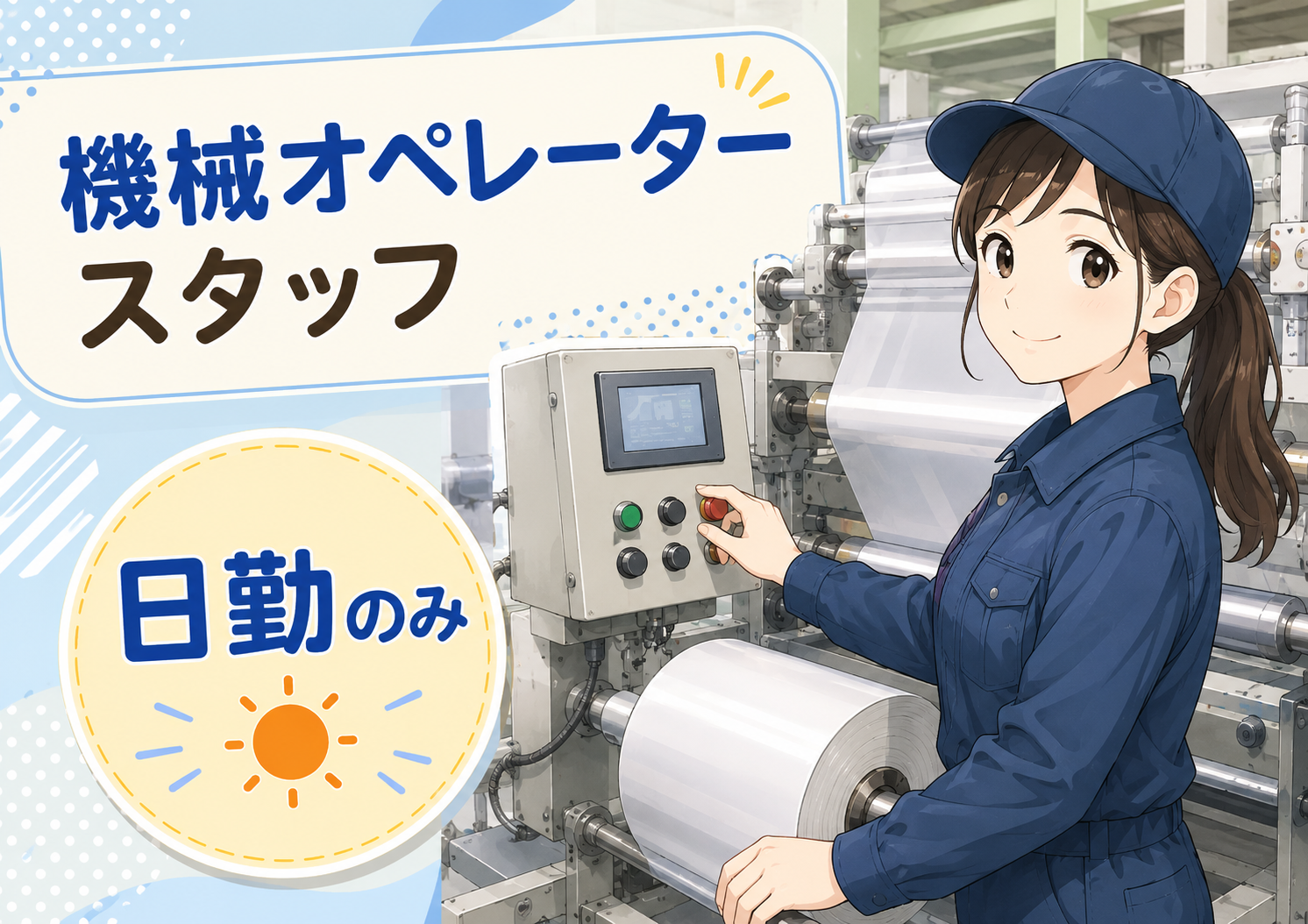 ウェットーシートの製造/機械オペレーター